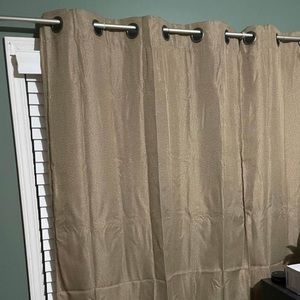 Brown blackout curtains